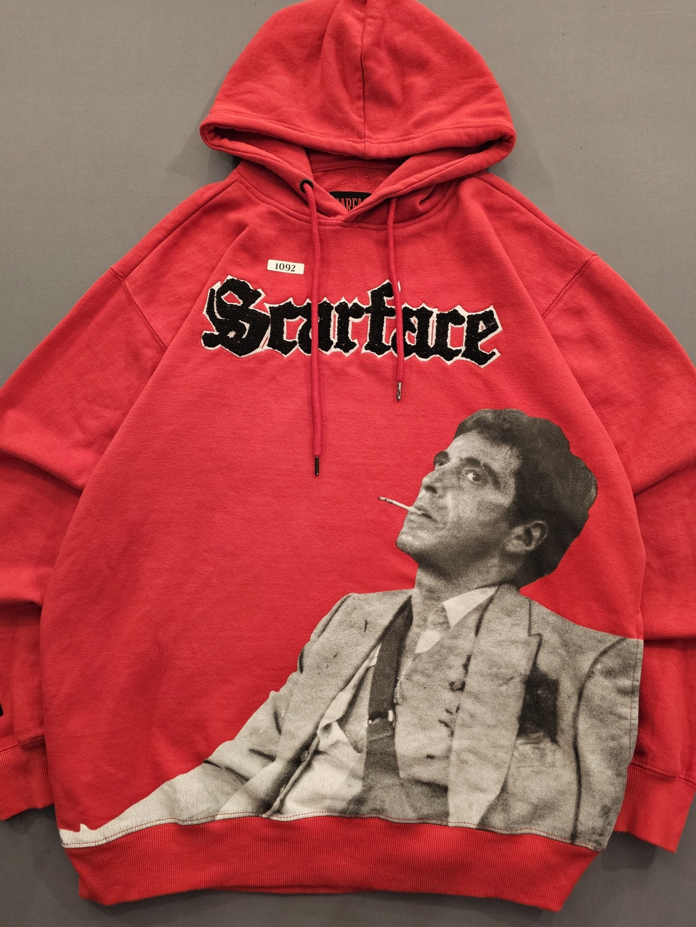 Reason x Scarface Tony Montana Graphic Hoodie - Red - Size XL